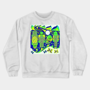 alien mayan brick in soccer board ecopop Crewneck Sweatshirt